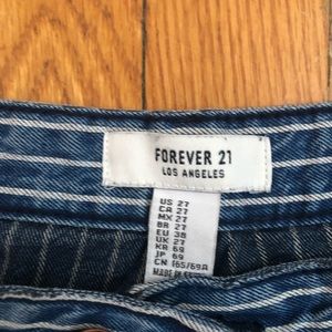 Forever21 boyfriend jeans with subtle, stylish pinstripe